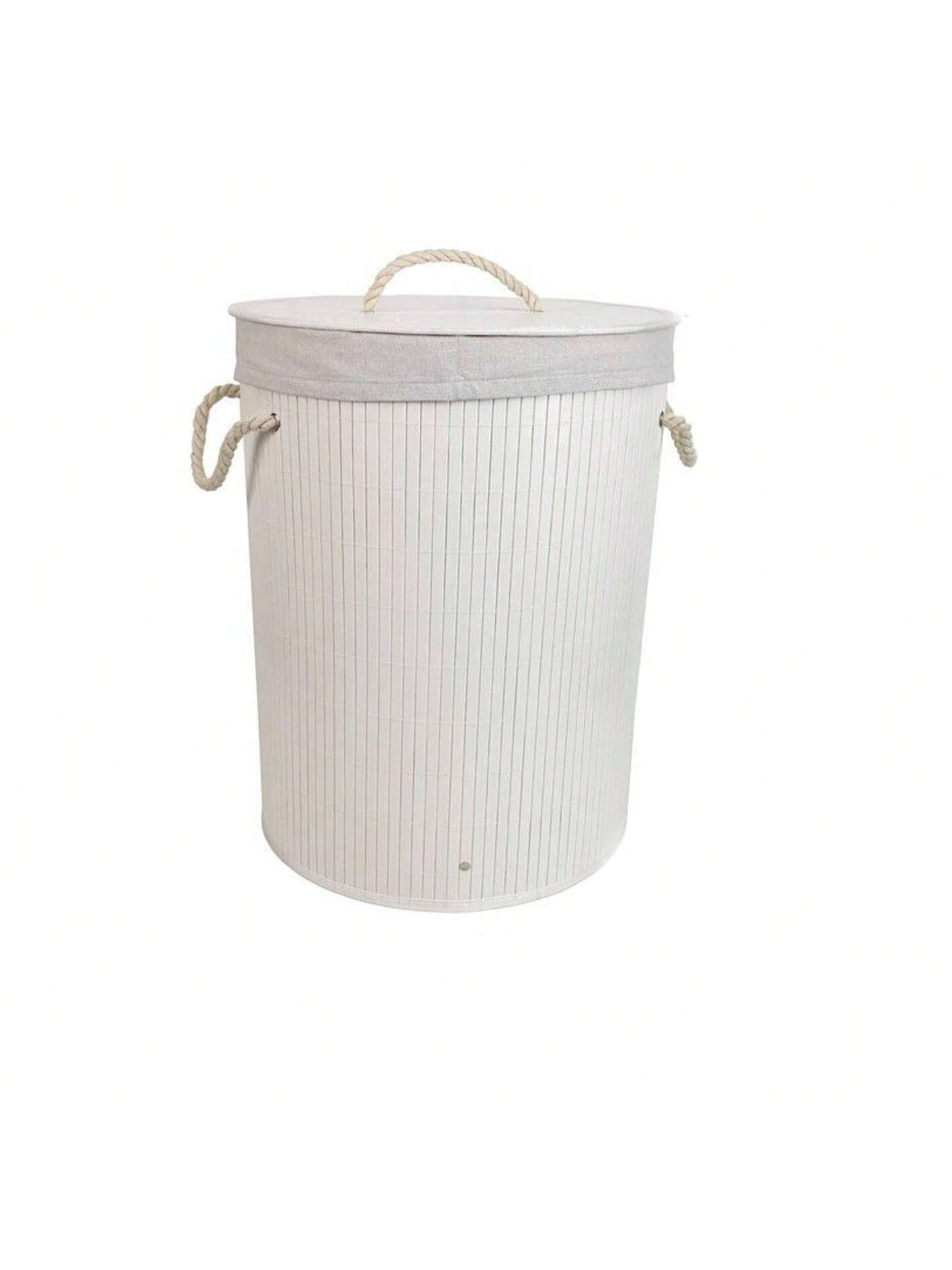 Cesto de ropa sucia de bambú tejido, gran capacidad, organizador de ropa plegable y portátil, con tapa y asas, transpirable, resistente a la humedad, ecológico, con bolsa interior desmontable