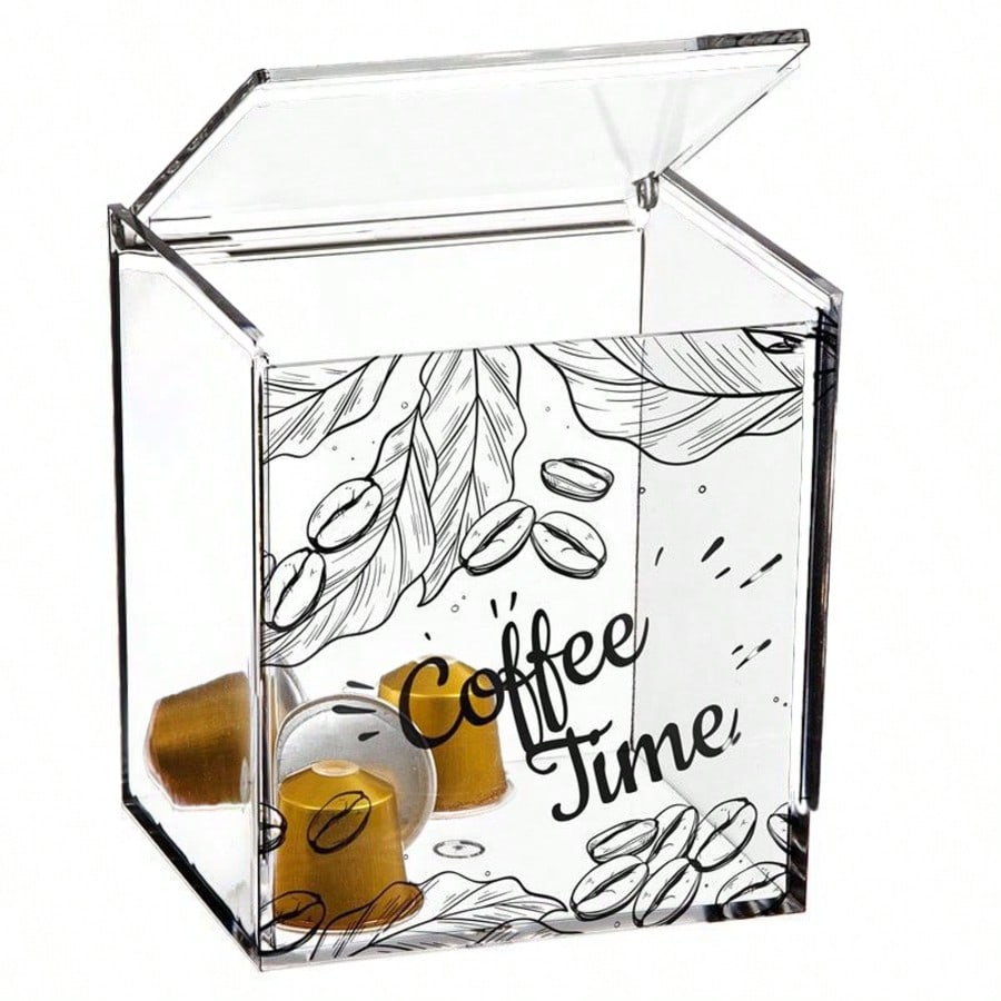 Dispensador de Cápsulas de Café en Metacrilato COFFEETIME de 13 cm, Organizador Transparente y Compacto para Cápsulas de Café, Diseño Elegante y Resistente, Ideal para Cocina, Oficina y Espacios de Café, Fácil Acceso y Almacenamiento Ordenado