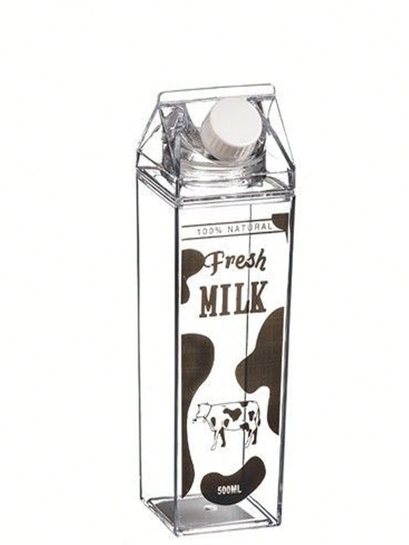 Tetera Brik Metacrilato Fresh Milk 500ml /1000 ml | Diseño moderno y resistente | Botella decorativa de metacrilato | Envase acrílico para leche | Jarra de metacrilato transparente | Material de alta calidad | Reutilizable y fácil de limpiar