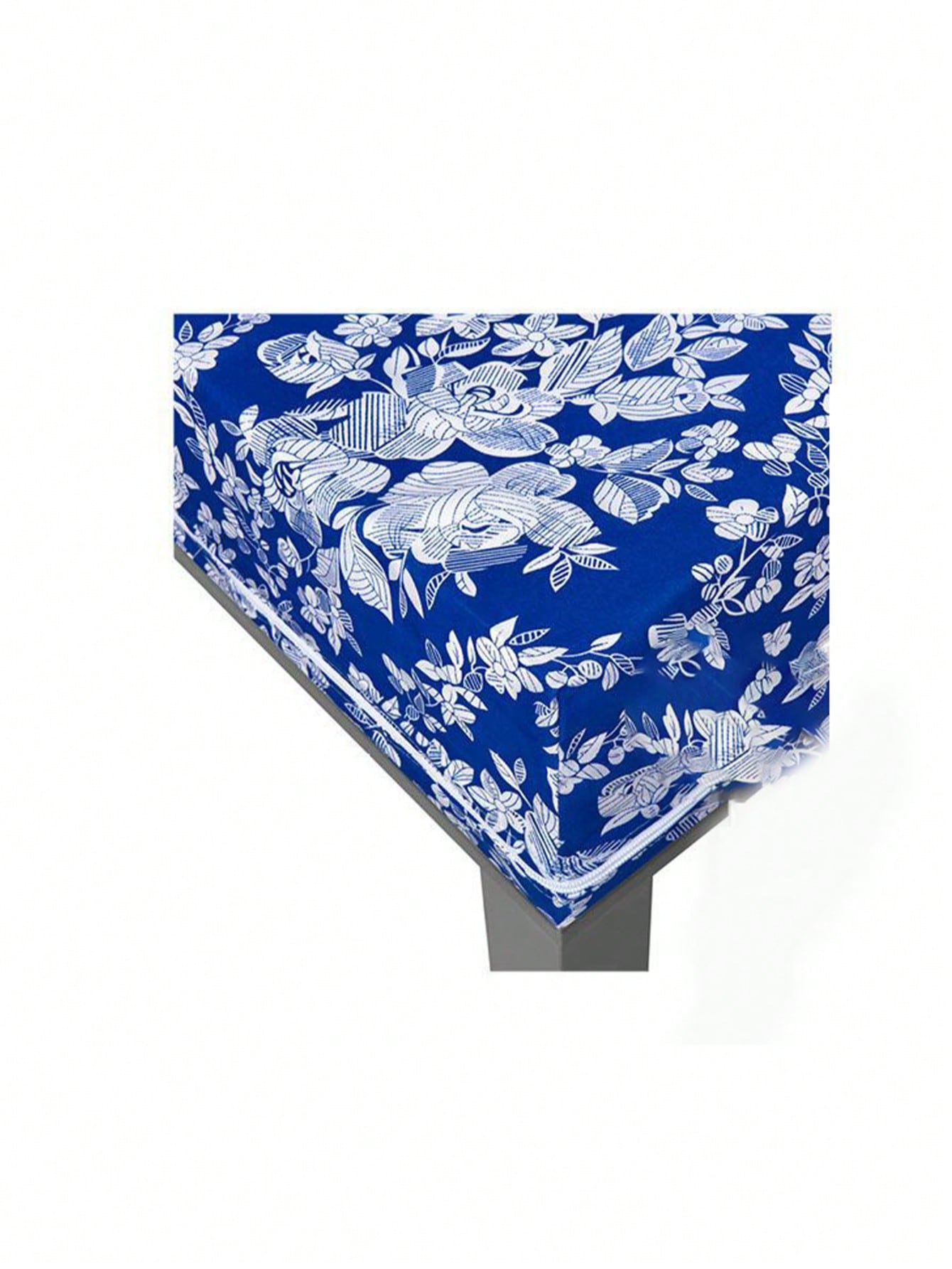 Funda Protectora para Colchón  Ajustable con Elástico, Antiácaros, Antipolvo, Hipoalergénica, Transpirable y Suave al Tacto, Lavable y Fácil de Limpiar, Antideslizante, Ideal para Todo el Año, Diseño Floral Azul Moderno