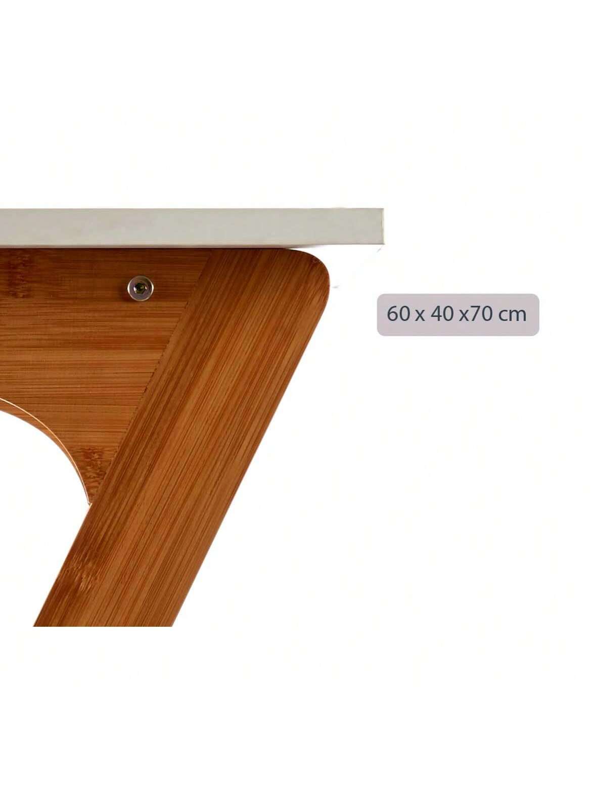 Mesa auxiliar de bambú | Mesita multifuncional para sofá o cama | Escritorio portátil | Diseño moderno en forma de Z | Mueble ecológico 60×40×70 cm