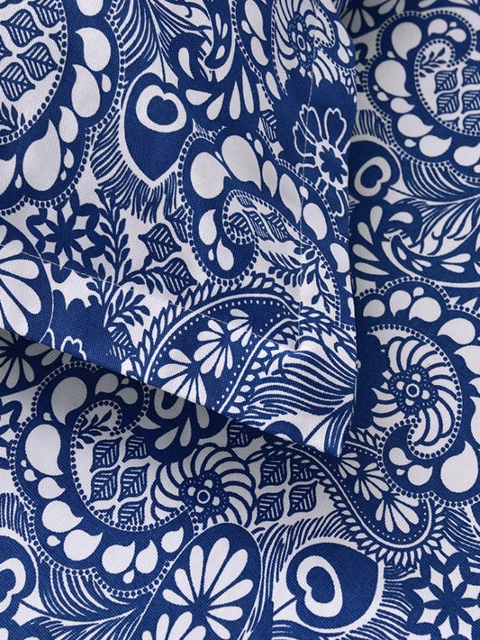 Funda Protectora para Colchón  Ajustable con Elástico, Antiácaros, Antipolvo, Hipoalergénica, Transpirable y Suave al Tacto, Lavable y Fácil de Limpiar, Antideslizante, Ideal para Todo el Año, Diseño Floral Azul Moderno