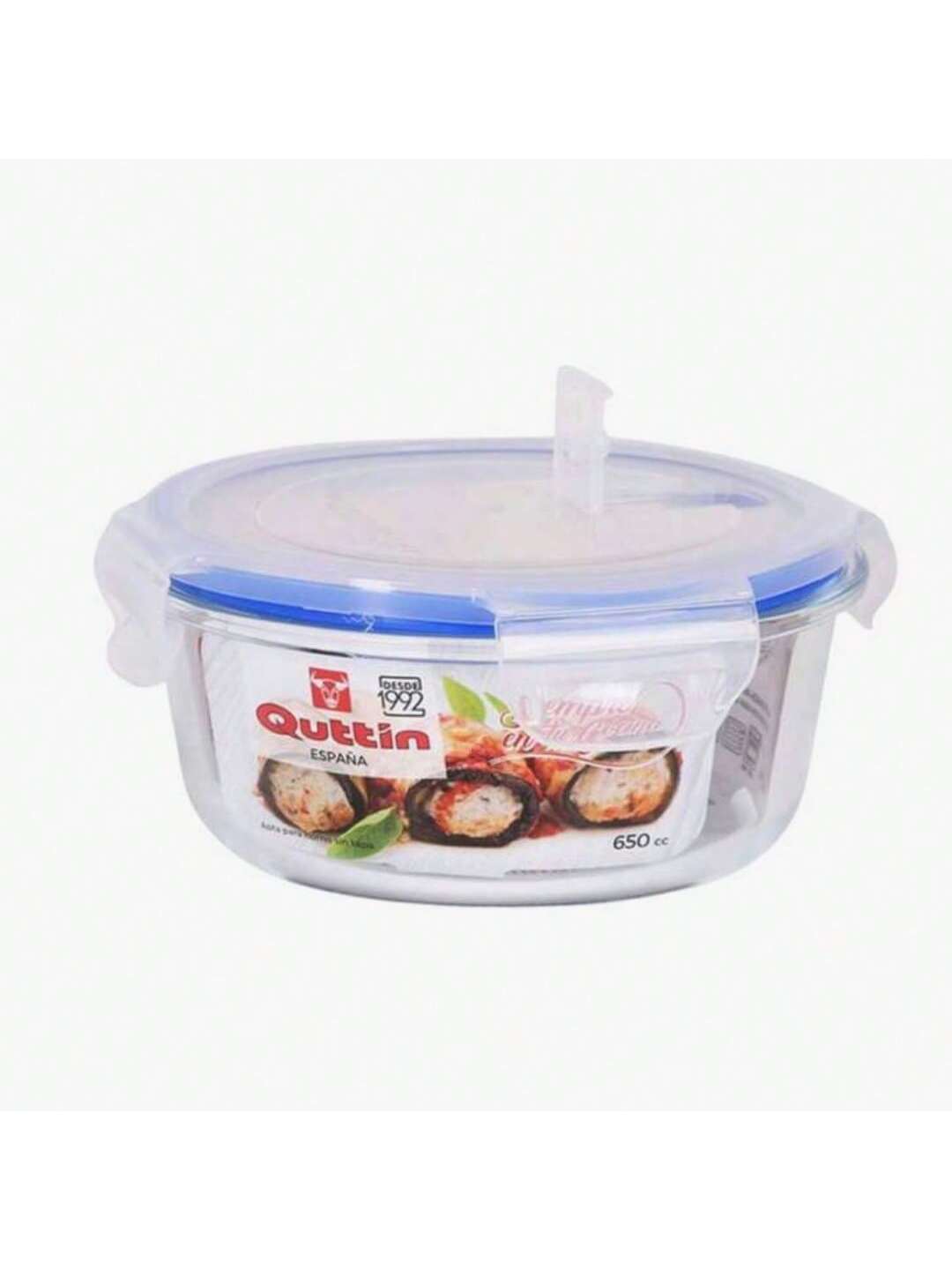 Set de 6 recipientes de vidrio con tapa hermética｜Diseño transparente de vidrio templado grueso, resistente al calor y con cierre seguro a prueba de fugas