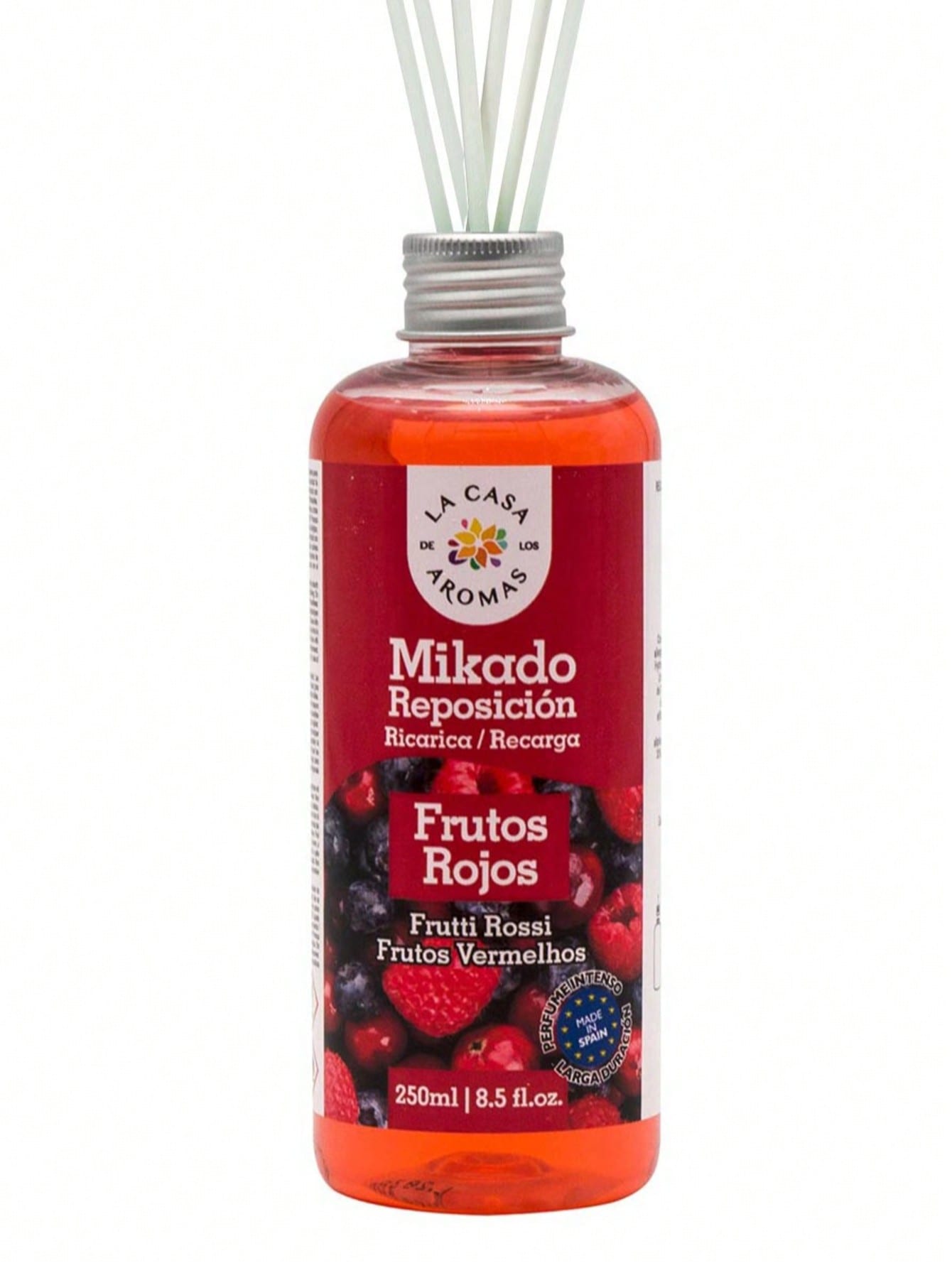 Mikado Reposicion | Recarga de Aroma para Difusor 250ml | Ambientador de Larga Duración, Sin Fuego, Purificador de Aire, Aceite Esencial Natural, Eliminador de Olores, Ideal para Hogar, Dormitorio, Salón, Baño, Oficina, Coche, Hoteles
