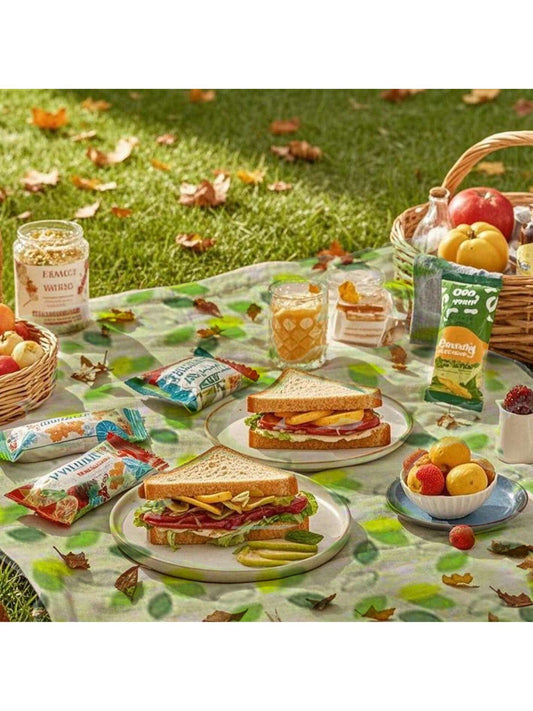 Estera de picnic impermeable al aire libre Patrón de hoja verde Estera portátil plegable a prueba de humedad Estera de suelo de tienda de campaña resistente al desgaste engrosada Estera de playa Estera a prueba de polvo