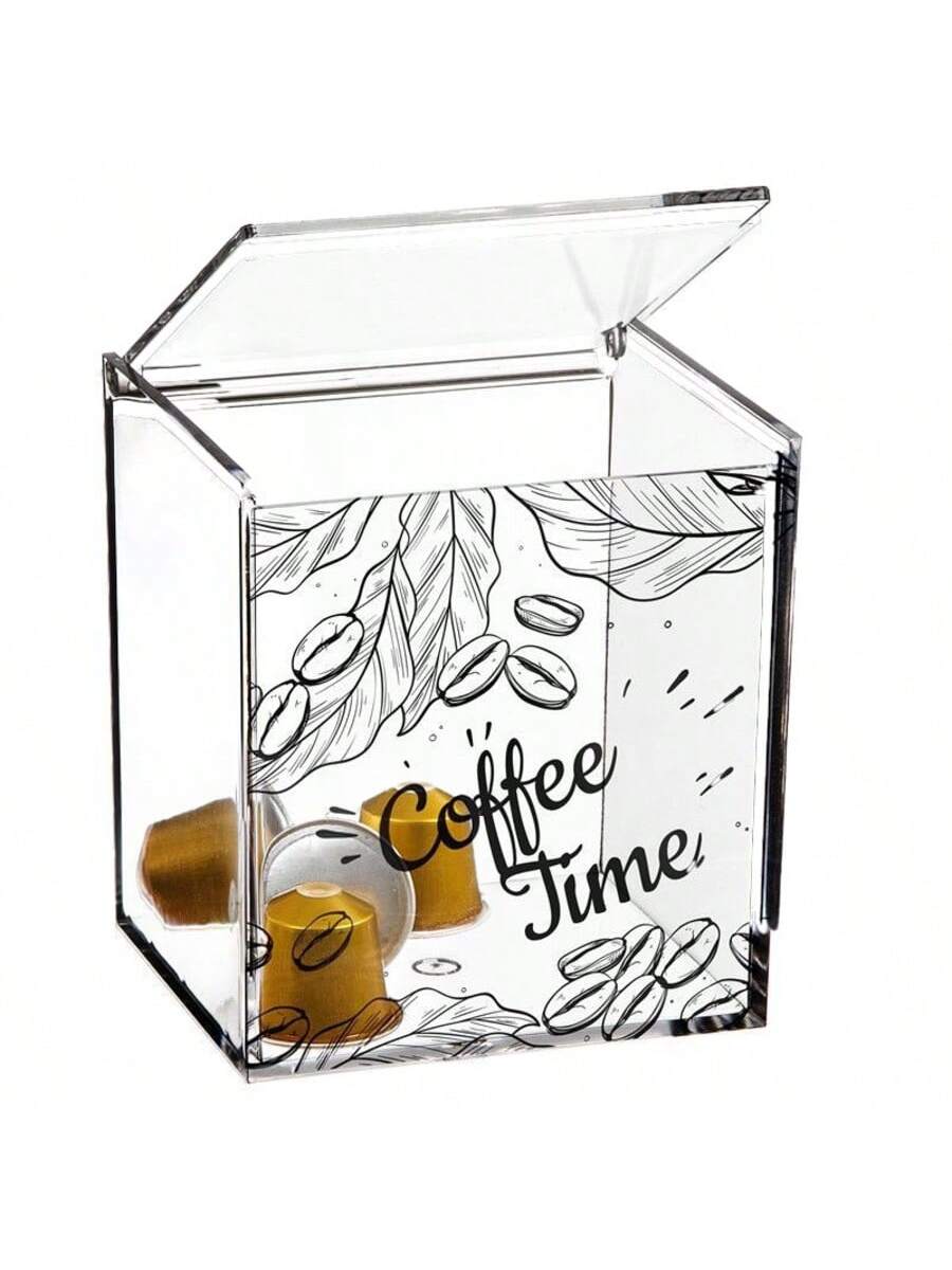 Dispensador de Cápsulas de Café en Metacrilato COFFEETIME de 13 cm, Organizador Transparente y Compacto para Cápsulas de Café, Diseño Elegante y Resistente, Ideal para Cocina, Oficina y Espacios de Café, Fácil Acceso y Almacenamiento Ordenado