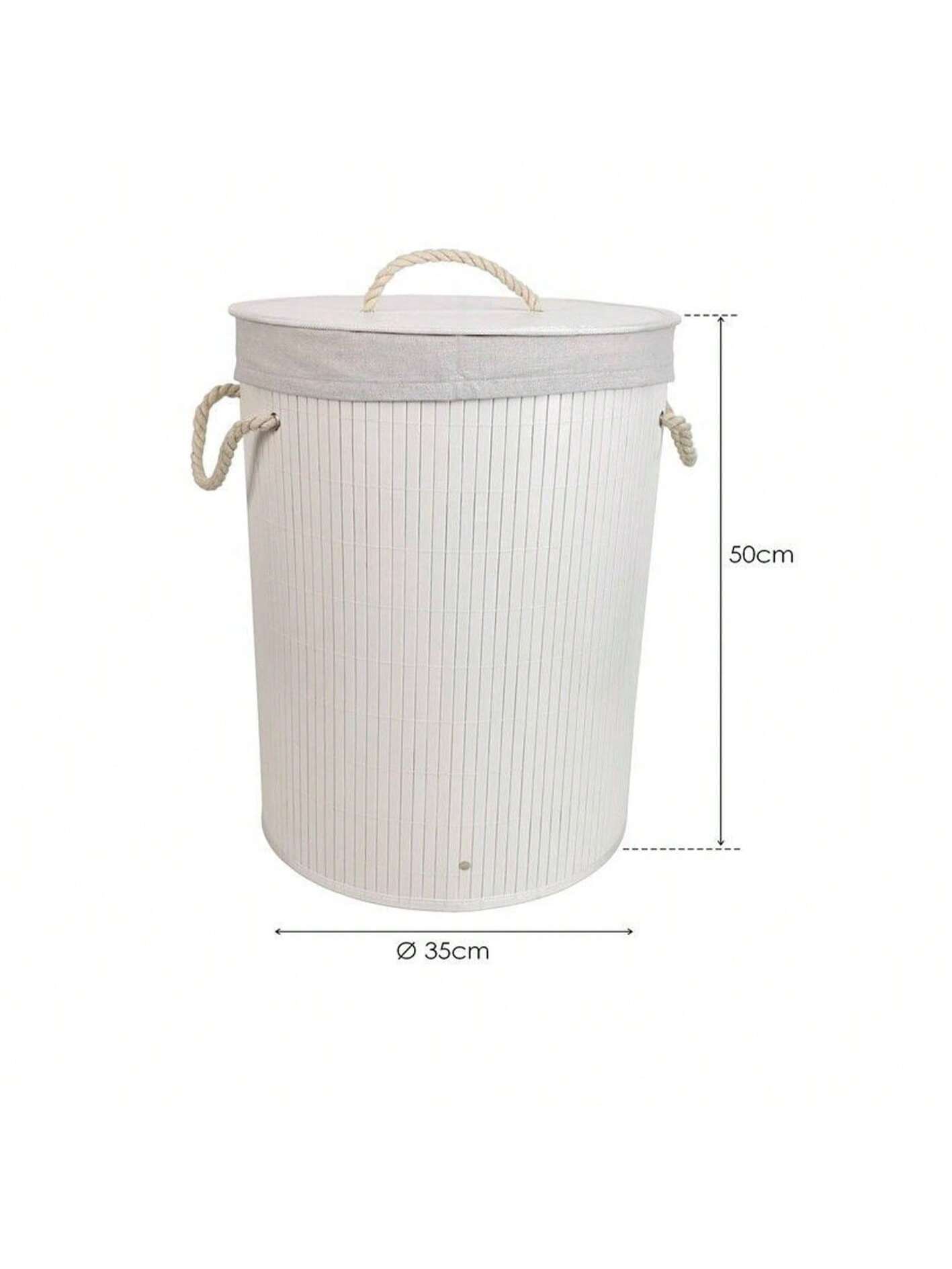 Cesto de ropa sucia de bambú tejido, gran capacidad, organizador de ropa plegable y portátil, con tapa y asas, transpirable, resistente a la humedad, ecológico, con bolsa interior desmontable