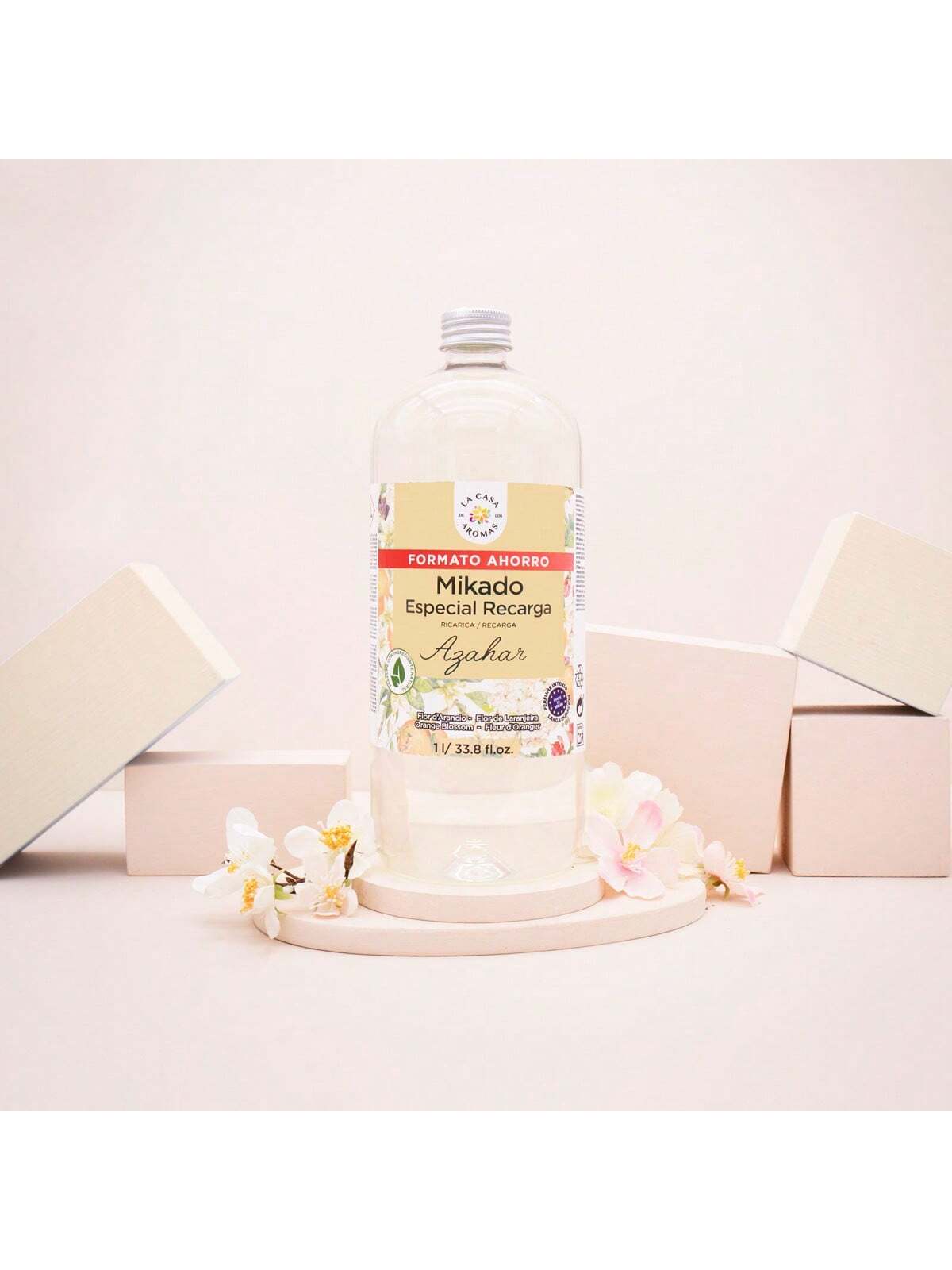 Mikado Reposicion | Recarga de Aroma para el Hogar 1L Gran Capacidad | Difusor de Fragancia Duradera, Aceite Esencial, Ambientador Natural, Eliminador de Olores, Purificador de Aire