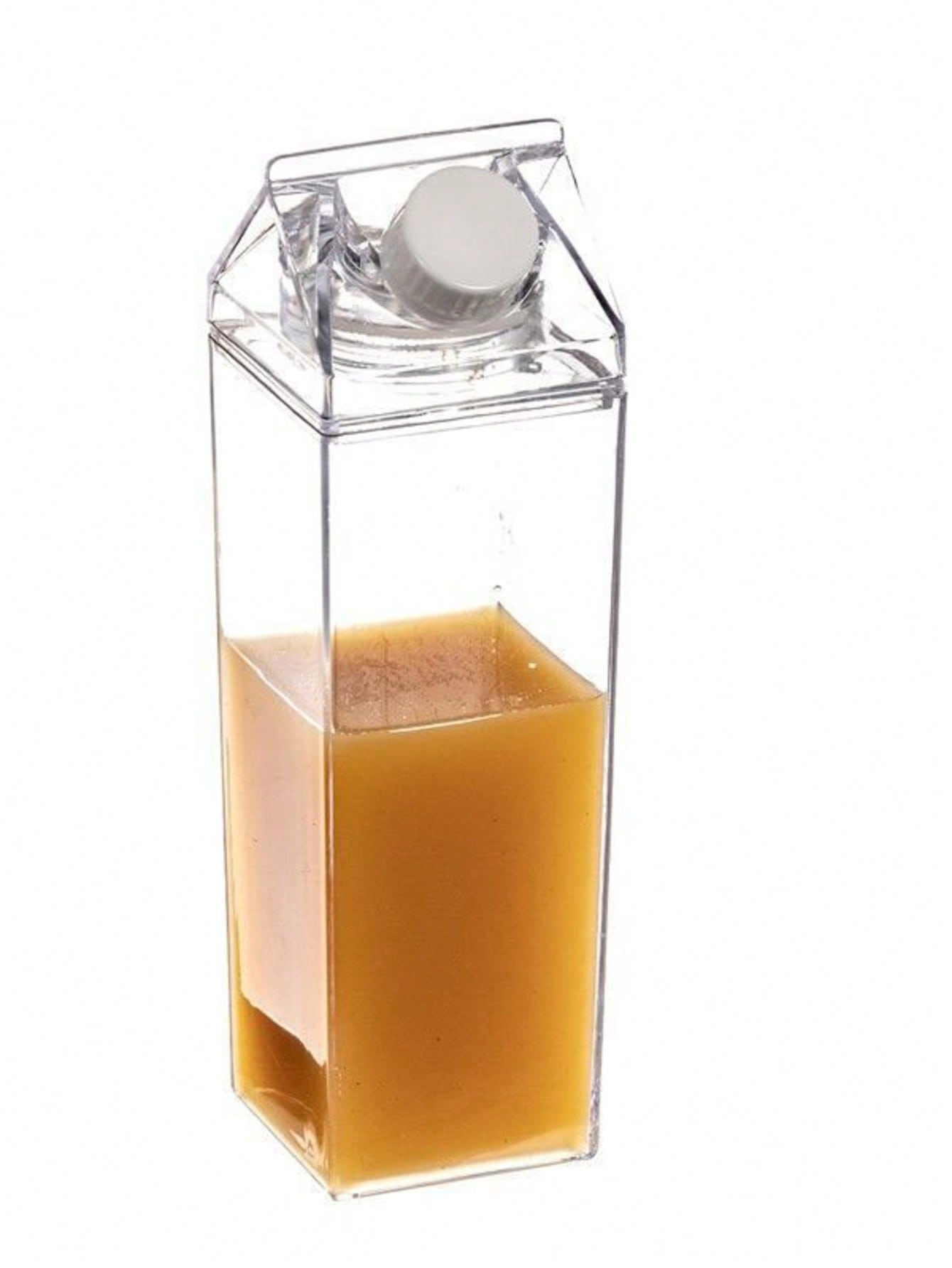 Tetera Brik de Metacrilato Transparente de 500 ml | Diseño Liso y Minimalista | Resistente, Reutilizable y Ecológico | Ideal para Almacenamiento de Líquidos y Bebidas | Perfecto para Uso en Hogar, Oficina o Negocios