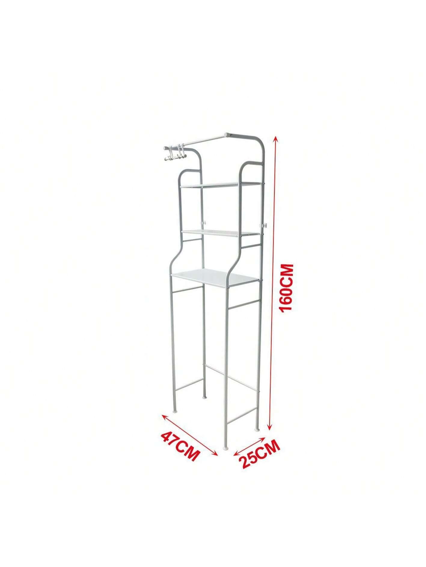 「Estantería sobre Inodoro para Baño」- Instalación sin perforación | Ahorro de espacio | Gran capacidad de almacenamiento | Resistente al agua y la humedad | Alta estabilidad y resistencia | Ganchos laterales | Soporte para papel higiénico