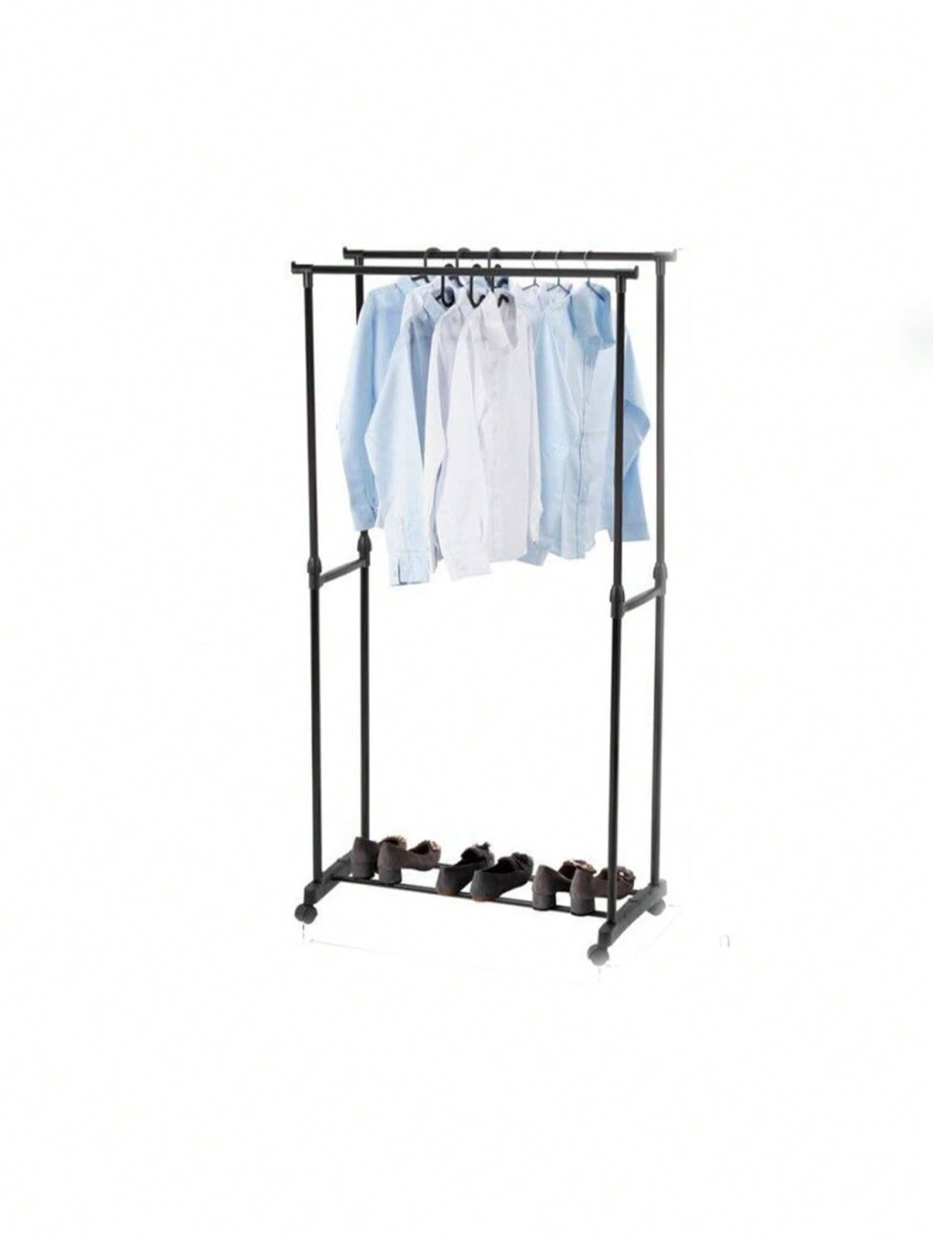Perchero Ajustable con Ruedas  Estante para Ropa Multifuncional Altura Regulable con Estante de Almacenamiento Portátil y Plegable Tendedero de Pie Liviano y Resistente Organizador de Ropa para Dormitorio Balcón