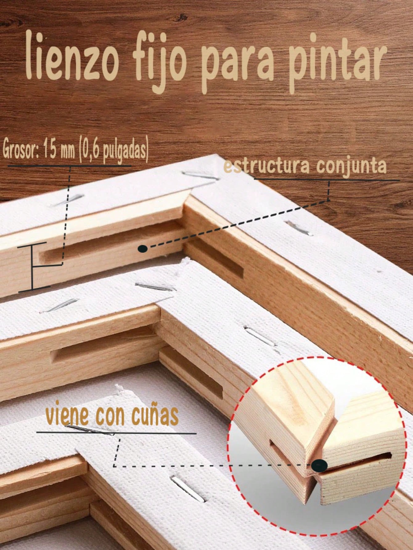 LIENZO PARA PINTAR Lienzo de Alta Calidad para Pintura en Óleo y Acrílico | Tela de Algodón 100% | Textura Fina y Resistente | Anti-rasguños | Antihumedad | Alta Absorción de Pintura | Fácil de Pigmentar