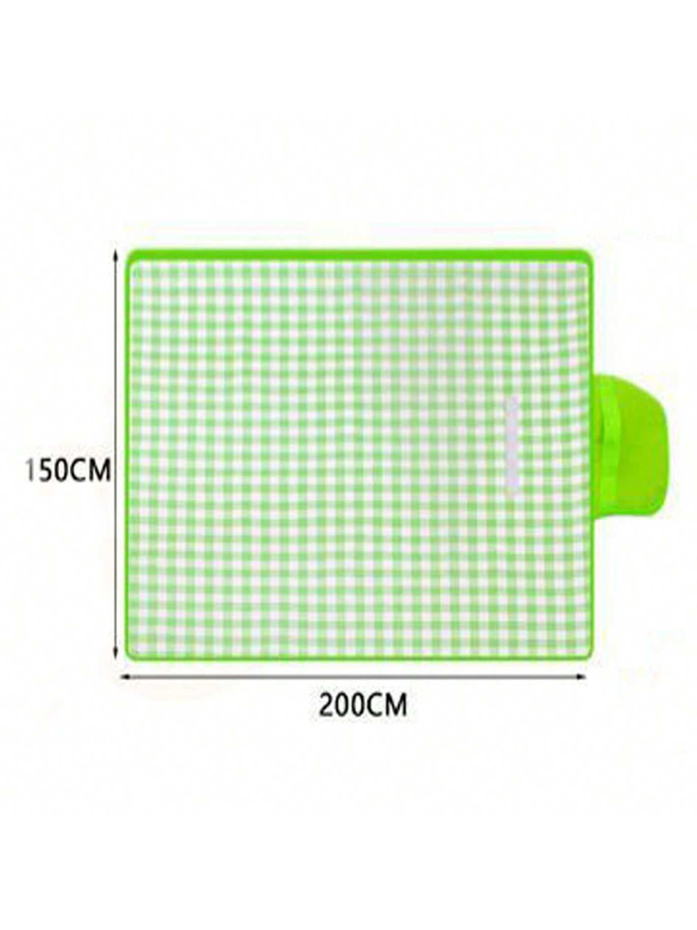 Manta de picnic impermeable para exteriores, diseño de cuadros verdes, tapete portátil plegable a prueba de humedad, alfombra gruesa y resistente para camping y tiendas de campaña, tapete para playa, a prueba de polvo y humedad, ideal para excursiones