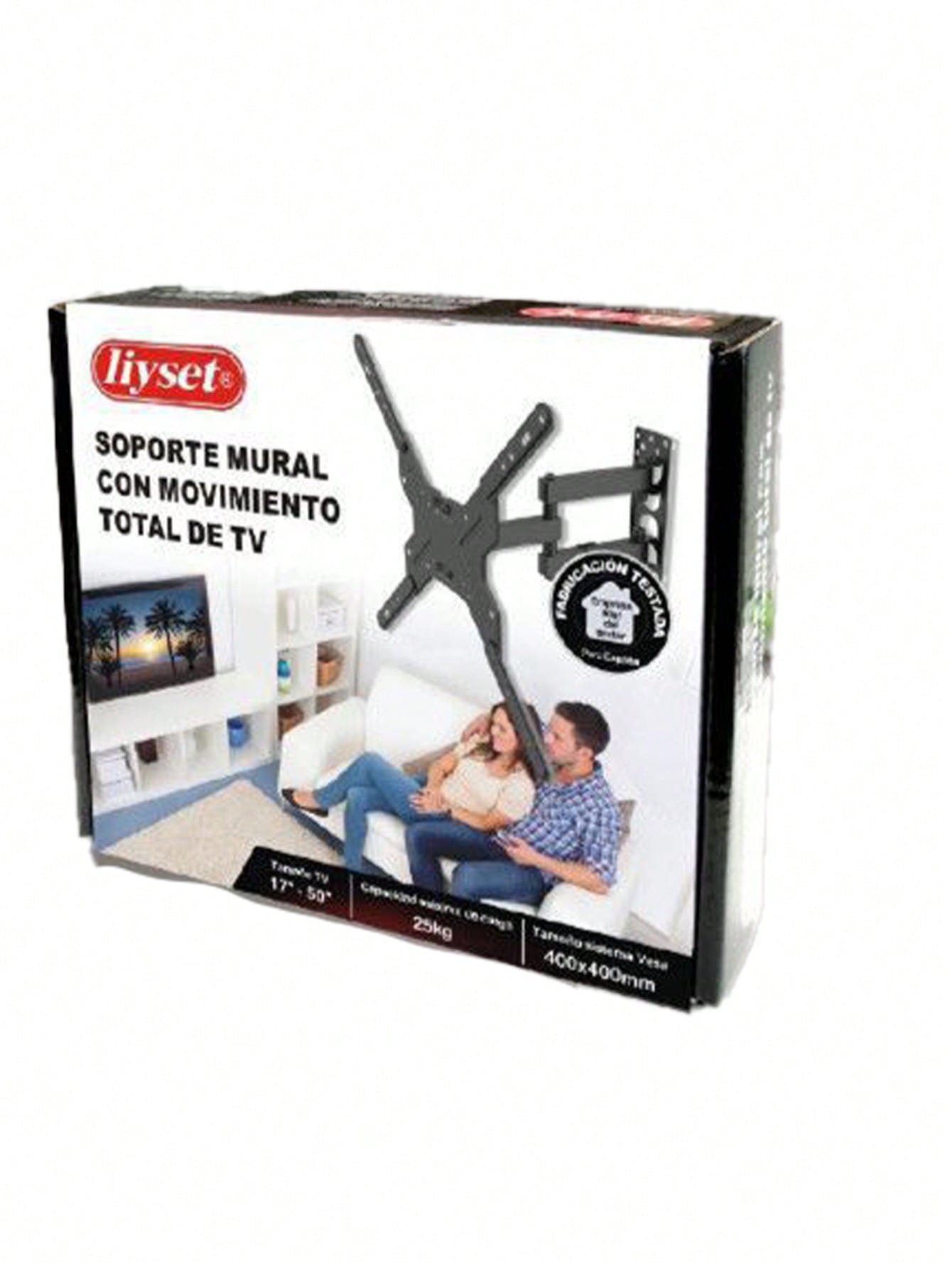 Soporte de Pared para TV 17–50 Pulgadas | Brazo Articulado Giratorio Extensible | Soporte Universal LCD LED Plasma | Montaje VESA 400x400 | Capacidad 25kg | Inclinable y Ajustable | Base Metálica Resistente