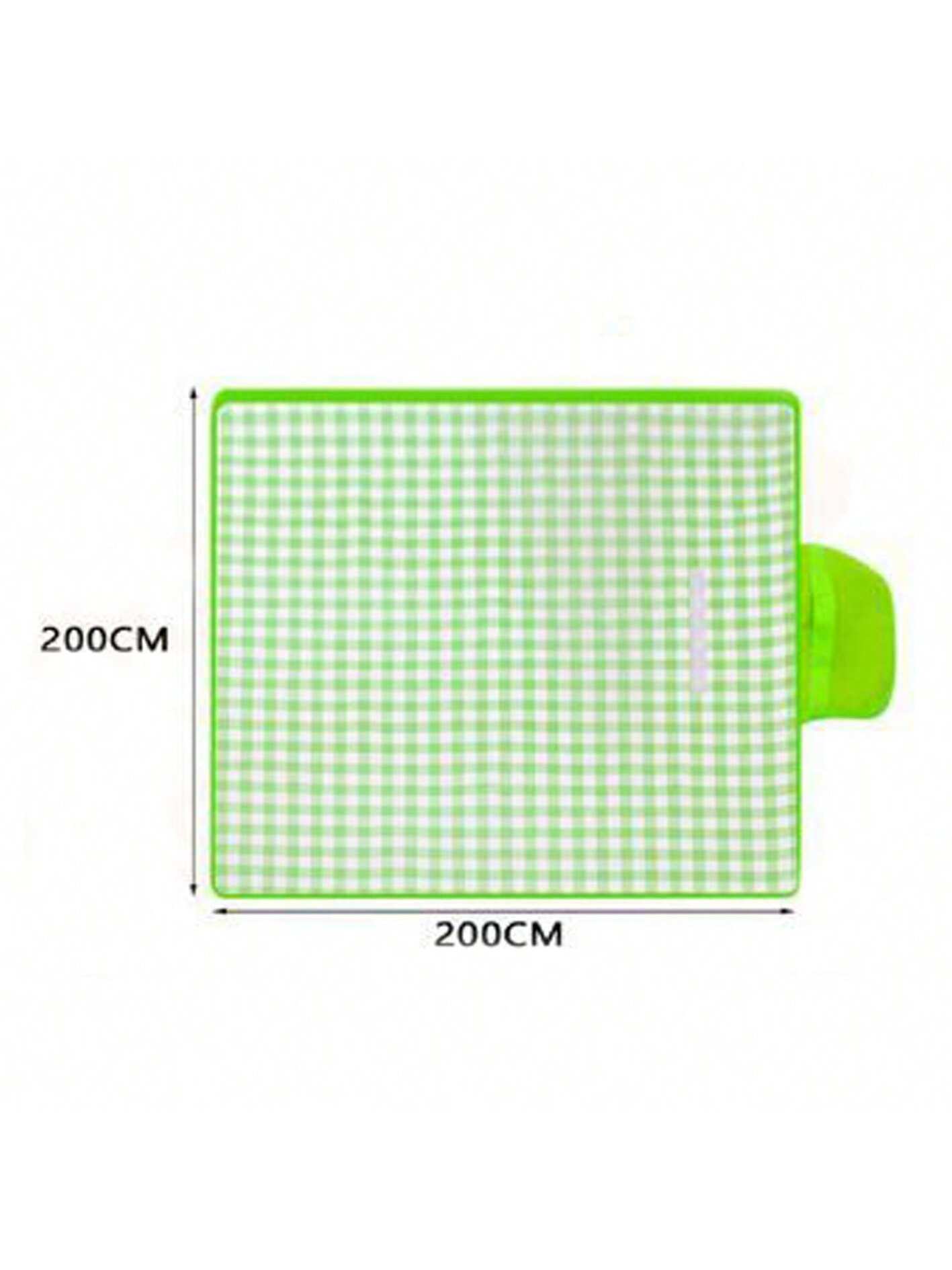 Manta de picnic impermeable para exteriores, diseño de cuadros verdes, tapete portátil plegable a prueba de humedad, alfombra gruesa y resistente para camping y tiendas de campaña, tapete para playa, a prueba de polvo y humedad, ideal para excursiones