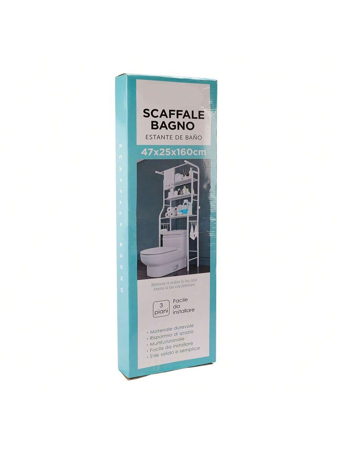 「Estantería sobre Inodoro para Baño」- Instalación sin perforación | Ahorro de espacio | Gran capacidad de almacenamiento | Resistente al agua y la humedad | Alta estabilidad y resistencia | Ganchos laterales | Soporte para papel higiénico