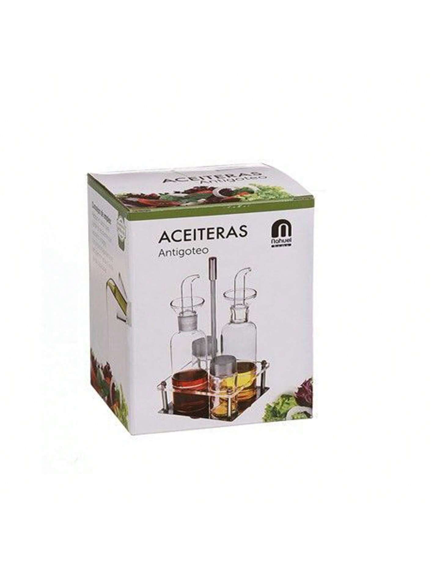 Set de 4 Aceiteras Antigoteo, Botellas de Cristal con Boquilla Antifugas de Acero Inoxidable, Dispensadores para Aceite, Vinagre y Salsa de Soja, Ideal para Cocina, Barbacoa y Exteriores