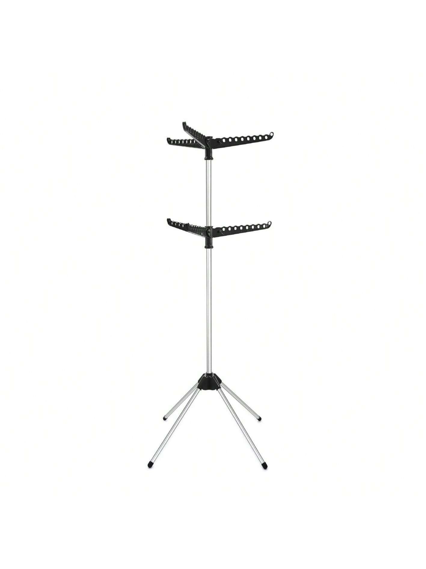 Tendedero giratorio de dos niveles Secador de ropa plegable Perchero de pie para interior y exterior Barra de secado extensible portátil Tendedero de gran capacidad con 54 ganchos Soporte multifuncional para colgar ropa Instalación sin herramientas