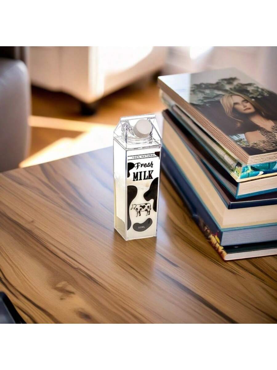Tetera Brik Metacrilato Fresh Milk 500ml /1000 ml | Diseño moderno y resistente | Botella decorativa de metacrilato | Envase acrílico para leche | Jarra de metacrilato transparente | Material de alta calidad | Reutilizable y fácil de limpiar